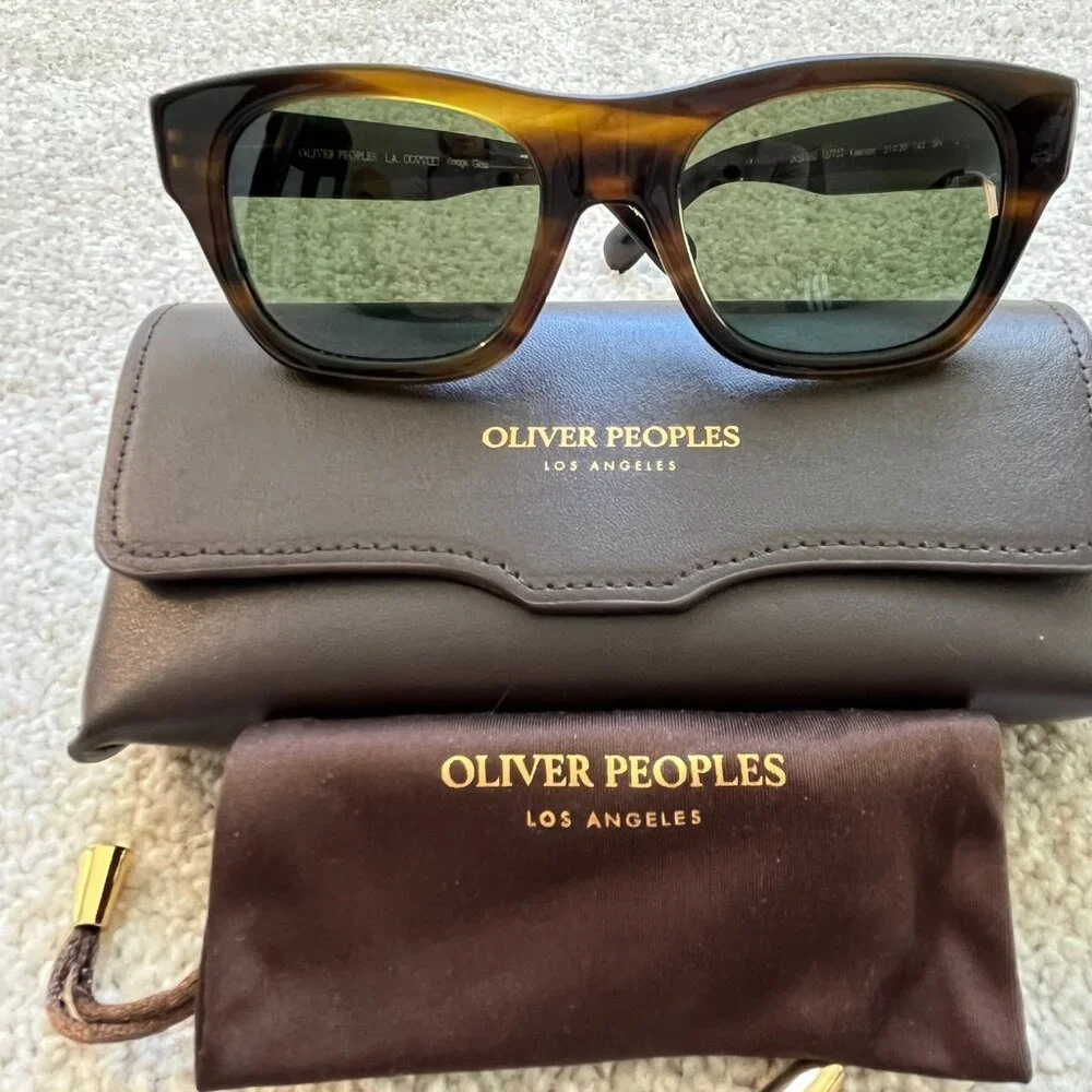Oliver Peoples Keenan Dark Brown Sunglasses - Picture 2 of 13